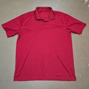 Ariat Tek Heat Series Red Western Short Sleeve Polo Shirt Men's Size‎ Large